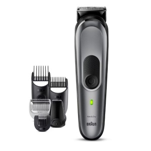 Aparat de tuns multifunctional Braun MGK7440, Wet&Dry, AutoSense, 11-in-1, autonomie 100 minute, geanta, Gri, Resigilat, Grad A - Img 3