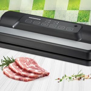Aparat de vidat Heinner HAV-E110BKSL, Putere 110W, Vidare umeda/uscata, Vidare caserole, Cutter incorporat, Negru - Img 2