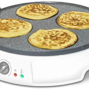 Aparat pentru preparat clatite CECOTEC 8008, placa reversibila,1200W, Diametrul placii 30cm,alb