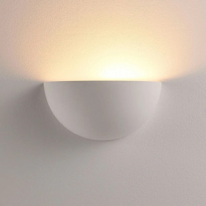 Aplica de perete Narin, LED, ipsos, alb, 28 x 14 cm - Img 1