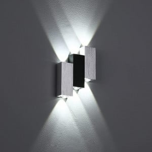 Aplica Lightes, LED, alb rece, 6W, aluminiu, gri/negru, 17 x 10 x 12 x 3 cm - Img 8