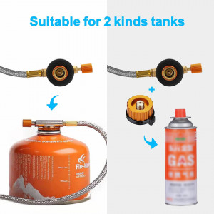 Aragaz de camping Ndaabaer, aliaj de aluminiu/otel inoxidabil/cupru, argintiu, 15 x 8 cm - Img 7