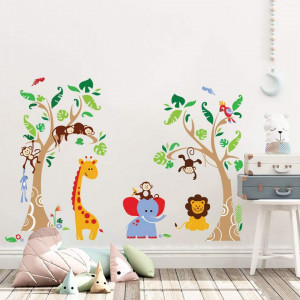 Autocolant de perete pentru copii Decalmile, plastic, multicolor, 119 x 90 cm - Img 4