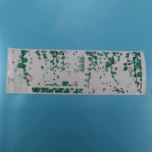 Autocolant de perete Veumoie, model eucalipt, verde, PVC, 85 X 63 cm - Img 7