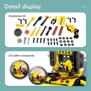 Banc de lucru jucarie Rovo 928, cu unelte si accesorii, 45 piese - Img 11