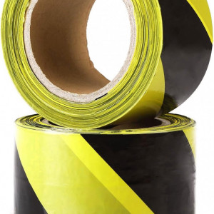 Banda de avertizare TopSoon, polietilena, galben/negru, 70 mm x 200 m - Img 3