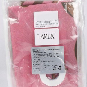 Banner aniversar pentru 13 ani Lamek, textil, roz/auriu, 180 x 40 cm - Img 2
