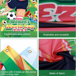 Banner foto pentru cupa mondiala de fotbal DPKOW, poliester, multicolor, 185 x 90 cm - Img 6