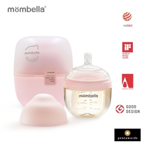 Biberon Anticolici Mombella Breast-Like, 120ml, Tetina S flux lent, PPSU, Old Roze - Img 1