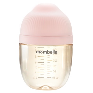 Biberon Anticolici Mombella Breast-Like, 210ml, Tetina M flux mediu, PPSU,Old Roze - Img 2