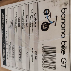 Bicicleta fara pedale Balance Bike, banana bike, 12 inch, varsta 2-5 ani, cadru din aluminiu, albastru, Resigilat, Grad B - Img 6