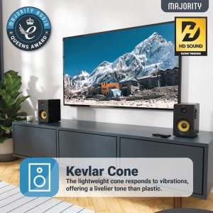 Boxe PC active 2.0, Majority, D40X, Bluetooth, HiFi amplificate cu intrare optica, RCA, USB si AUX, 70 W, Resigilat, Grad A - Img 4