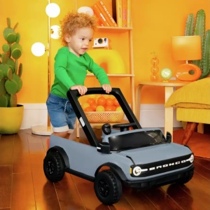 Bright Starts Ford Bronco premergator bebelusi 4in1, 47.5x74.93x64.52cm, 12kg, pliabil, 4 moduri utilizare, pentru 6 luni+/max 12kg, baterii 3xAA, negru - Verificat A · Re-Bloom - Img 3