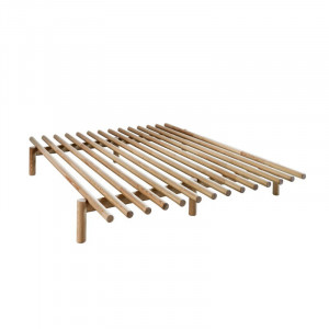 Cadru de pat Pace, lemn masiv, natur, 180 x 200 cm - Img 1