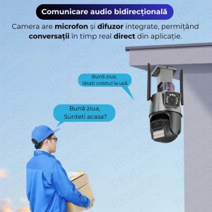 Camera de Supraveghere Video DualLens REVOSE™ 6MP, Aplicatie Dedicata, Intelligent Tracking, PTZ, WIFI, Lan, AP hotspot, Micro SD, Rotire, Senzor si Alarma miscare, Comunicare Bidirectionala, Exterior - Img 4