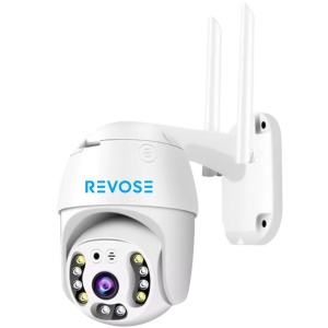 Camera de Supraveghere Video REVOSE™ 5MP 2560x1920, Aplicatie Dedicata, Intelligent Tracking, PTZ, WIFI, Lan, AP hotspot, Micro SD, Rotire, Alarma miscare, Interior si Exterior, Alb - Img 1
