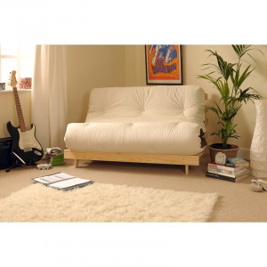 Canapea Kaley Futon din lemn masiv, 121 x 78 cm - Img 3