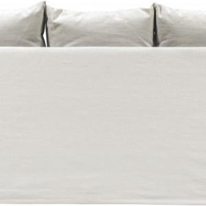 Canapea Mila cu 3 locuri, alb/ crem, 195 x 82 cm - Img 4