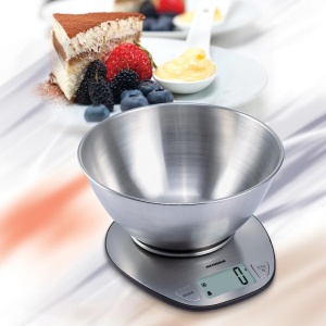 Cantar de bucatarie Heinner HKS-5SS, Bol 5Kg, Functie tara, Functie cantarire lichide, 1g, Display LCD, Inox - Img 3