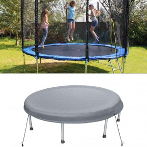 Capac de protectie pentur piscina Laxllent, rostund, tesatura oxford, gri, 280 cm - Img 2