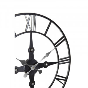 Ceas de perete Maddison din metal, negru, 59cm W x 59cm H x 5cm D - Img 2