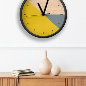 Ceas decorativ de perete MDF 100% grosime 5mm, 36x36x1 cm, multicolor - Verificat A · Re-Bloom