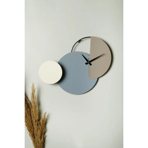 Ceas decorativ de perete Re-Bloom, metal, multicolor, 47 x 31 cm