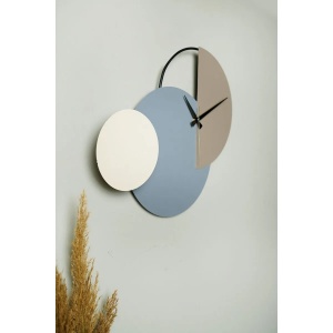 Ceas decorativ de perete Re-Bloom, metal, multicolor, 47 x 31 cm - Img 3