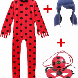 Costum pentru copii Cosplay TaoQi, rosu/negru, textil, 120 cm - Img 4