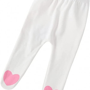 Costumas pentru bebelusi din 6 piese Cawndilla, bumbac, alb/roz, XL, 9-12 luni - Img 5