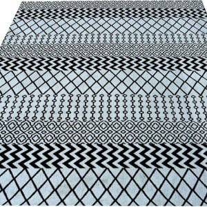 Covor andas albastru/alb 300/400 cm