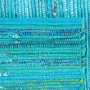 Covor de bumbac Mersin, albastru turcoaz, 80 x 150 cm - Img 5