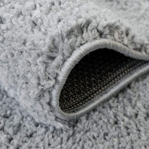 Covor Otto Shaggy, poliester textil, gri, 140 cm - Img 3