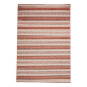 Covor pentru interior/exterior Riga, textil, rosu/fildes, 160 x 230 cm