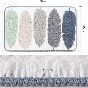 Covoras de baie Farsky, microfibra, multicolor, 50 x 80 cm - Img 3