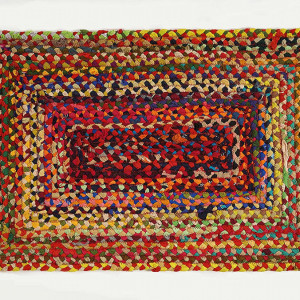 Covoras impletit India Artistic, iuta, multicolor, 61 x 91,4 cm