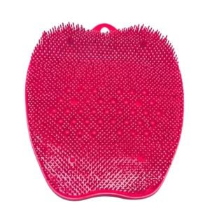 Covoras pentru curatarea picioarelor Hxizmy, silicon, roz, 27 x 21 x 24 cm - Img 1