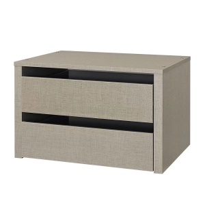 Crato set 2 sertare dressing 60x39x45 cm, PAL imprimat lacuit, aspect in natural, montaj reglabil - Verificat A · Re-Bloom