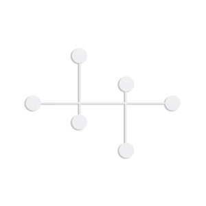 Cuier de perete Re-Bloom, metal, alb, 82 x 60 x 10 cm