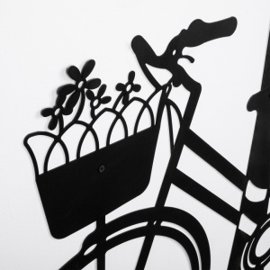 Cuier de perete Re-Bloom, metal, negru, 117 x 4 x 211 cm - Img 4