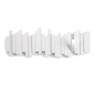 Cuier de perete Umbra, plastic, alb, 49 x 3 x 18 cm