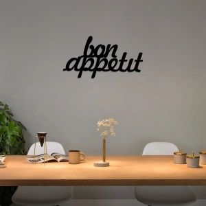 Decor de perete Bon Apetit Re-Bloom, metal, negru, 50 x 30 cm - Img 2