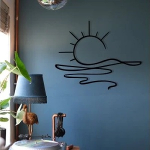 Decor de perete din metal 55x44 cm, metal 100% grosime 1.2mm, negru - Verificat A · Re-Bloom - Img 2