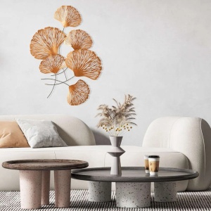 Decor de perete Re-Bloom, metal, cupru, 75 x 5 x 100 cm - Img 3
