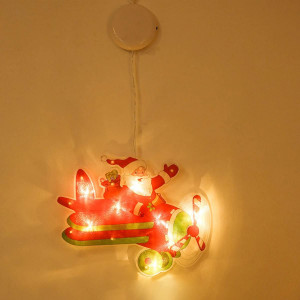 Decoratiune cu LED-uri de Craciun XQMMGO, PVC, multicolor, 17 x 23 cm