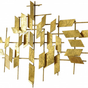 Decoratiune de perete metalica Tara, auriu - Img 5