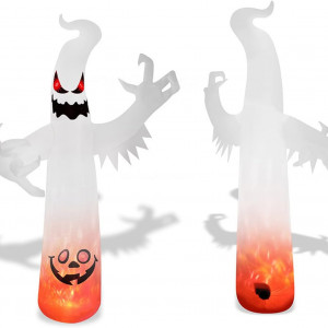 Decoratiune fantoma gonflabila iluminata pentru Halloween YIZHIHUA, poliester, multicolor, 243 cm