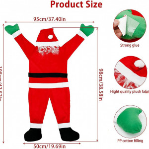 Decoratiune pentru Craciun COTTNY, bumbac, multicolor, 93 x 108 cm