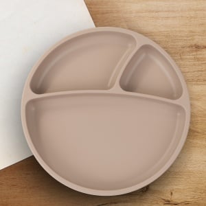 Farfurie compartimentata Minikoioi, 100% Premium Silicone â€“ Bubble Beige - Img 2