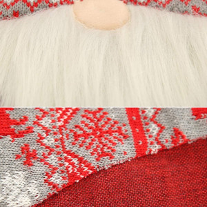Fata de masa de Craciun VKTY, textil, gri/rosu, 180 x 33 cm 